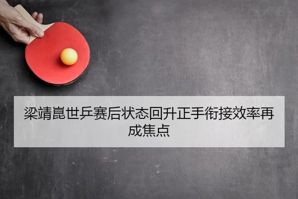 梁靖崑世乒赛后状态回升正手衔接效率再成焦点